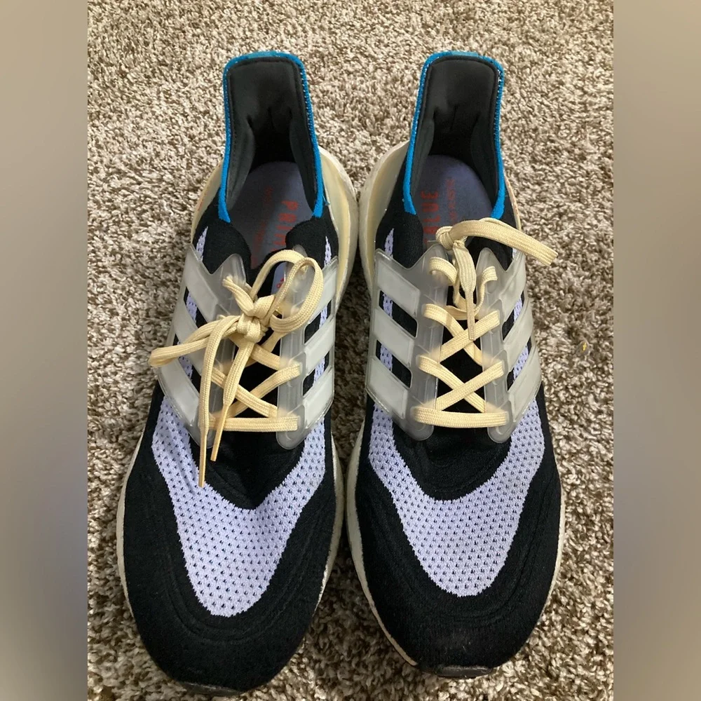 Adidas Ultraboost 21 Women's Black Knit Running Shoes Size 12